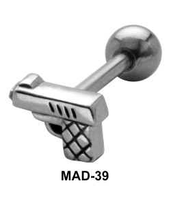 Pistol S316L Tongue Piercing MAD-39